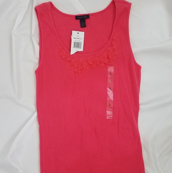Tommy Hilfiger Floral Ribbed Tank L New - Picture 7 of 14